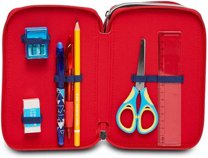 Seven Federmäppchen, Mäppchen, mehrfarbig, Federtasche für Schreibwaren, Etui mit Stiften, Kugelschr