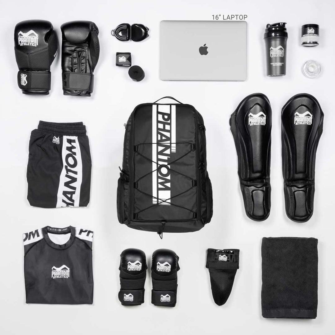 Phantom Athletics Kampfsport Rucksack - MMA Training - Herren Backpack, Daypack - Schwarz 25L APEX,