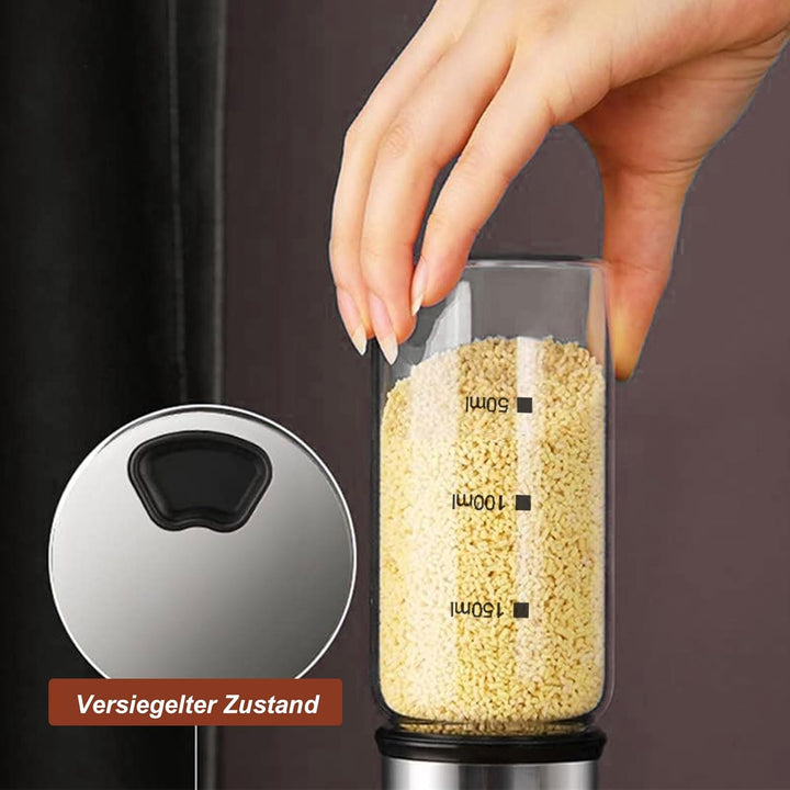 4 Stück Gewürzgläser mit Drehdeckel - 150ml Borosilikatglas Gewürzstreuer mit 4 Gewürzlöchern, Prakt