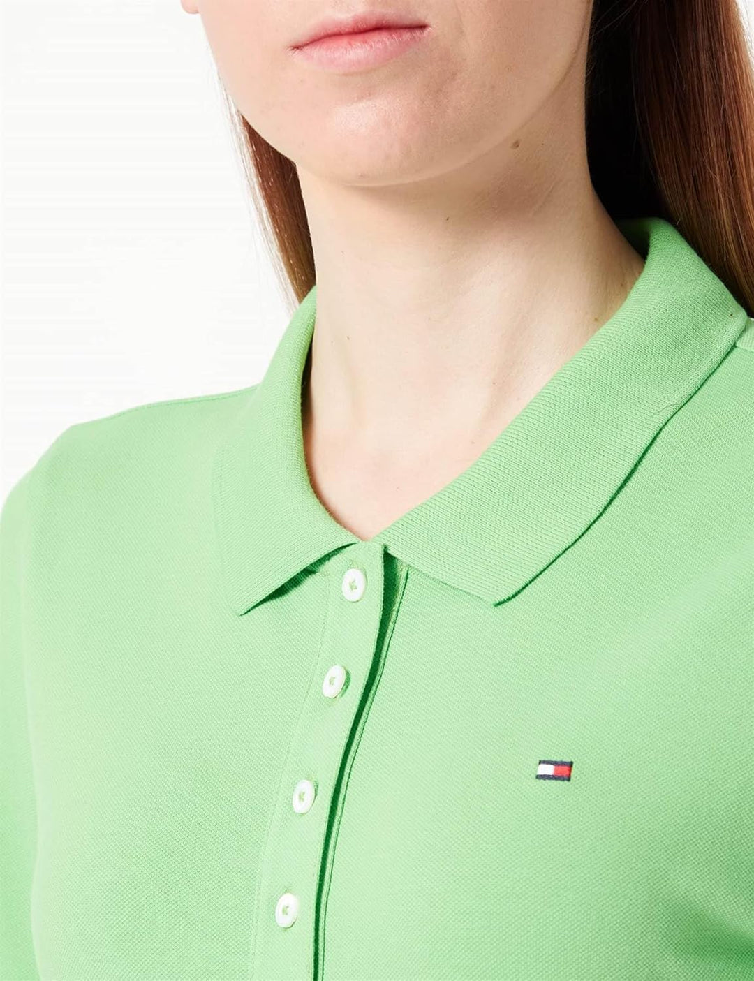 Tommy Hilfiger Damen Poloshirt Kurzarm 1985 Slim Pique Polo Ss Slim Fit XS Grün (Spring Lime), XS Gr