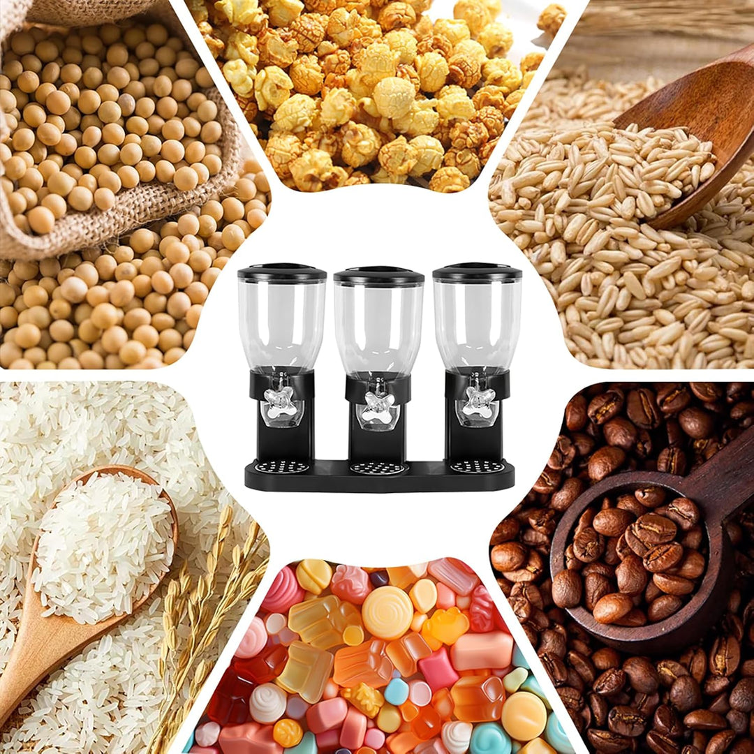 LUPATDY 3er Pack Müslispender 2L, Aufbewahrungsbox Küche Organizer mit Deckel, Cereal Dispenser für
