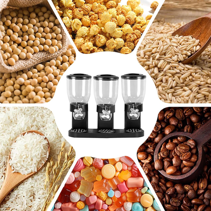LUPATDY 3er Pack Müslispender 2L, Aufbewahrungsbox Küche Organizer mit Deckel, Cereal Dispenser für