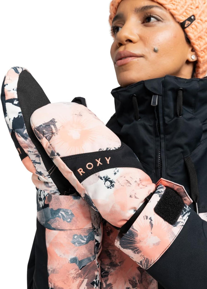 Roxy Damen Jetty Mitt Handschuhe für kaltes Wetter S Pfirsichrosa verträumtes Bild, S Pfirsichrosa v