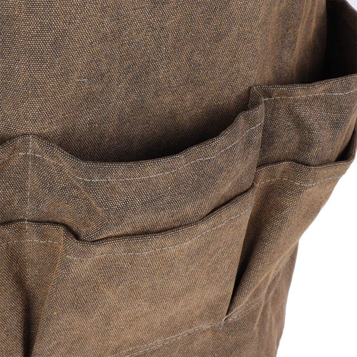 Ymiko Verstellbare Leinwand-Werkzeugschürze mit 11 Werkzeugtaschen für schwere Arbeiten für Frauen u