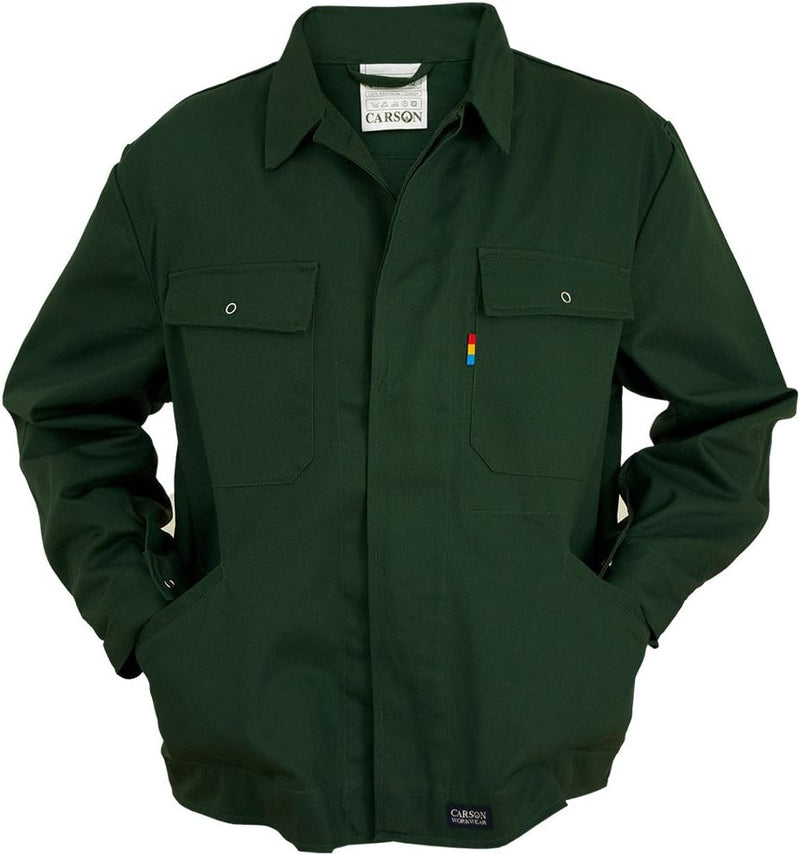 Carson Classic Workwear Arbeitsbundjacke aus reiner Baumwolle, 1 Stück, 58, moos grün, KTH728.GRÜ 58