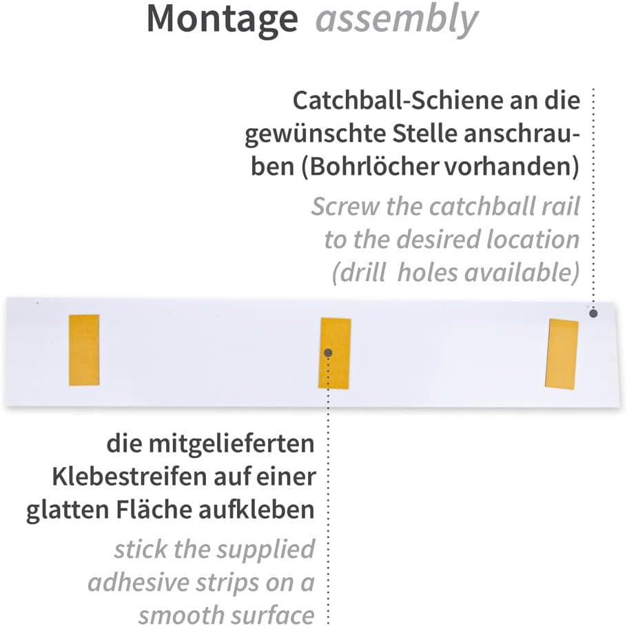 Franz Mensch 1 Stück Hygostar Catch-ball-System, Notebord, weiss, L: 80cm, B: 7cm, H: 2,3cm, Karton,