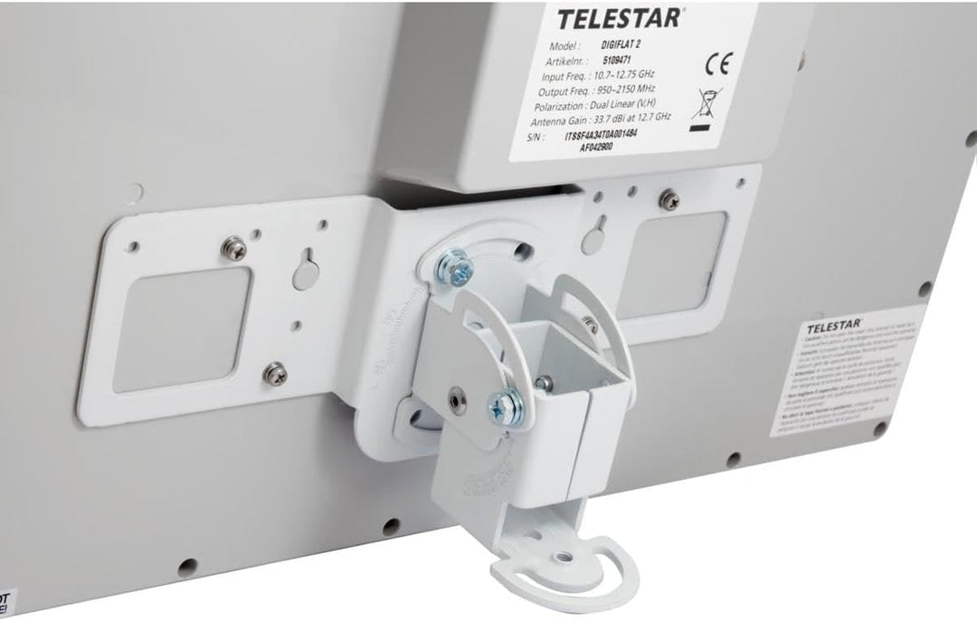 Telestar Digiflat 2 Twin Sat Flachantenne für 2 Teilnehmer (LNB: 0,2dB, 33,7 dBi Gewinn, Fenster-Wan