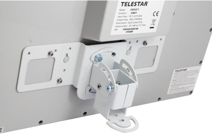 Telestar Digiflat 2 Twin Sat Flachantenne für 2 Teilnehmer (LNB: 0,2dB, 33,7 dBi Gewinn, Fenster-Wan