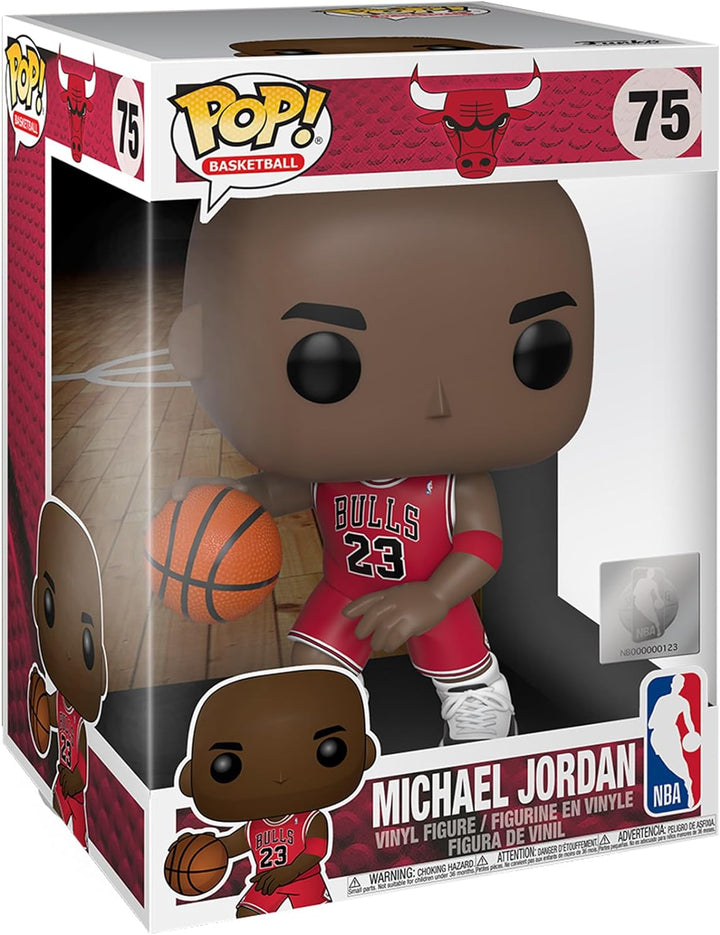 Funko Pop! NBA: Bulls - 10" Michael Jordan - (Red Jersey) - Vinyl-Sammelfigur - Geschenkidee - Offiz