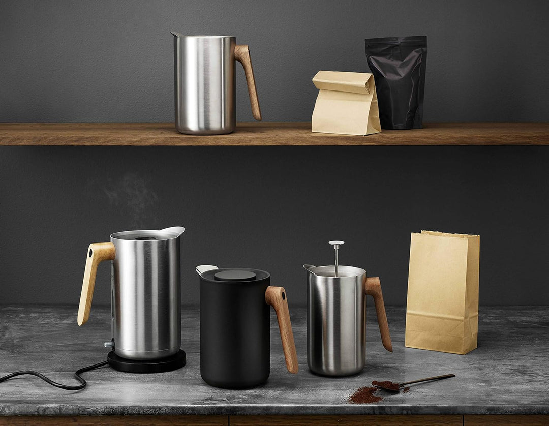 EVA SOLO | Wasserkocher 1,5l Nordic Kitchen | 100% tropffrei | 360 Grad drehbar | Pulverbesichtetem