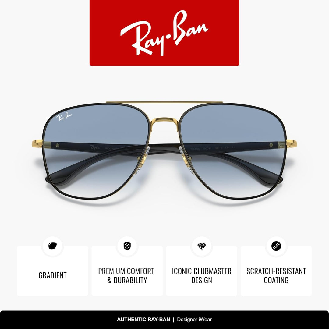 Ray-Ban Herren 0RB3683-90003F-56 Sonnenbrille, Black ON Arista, 56