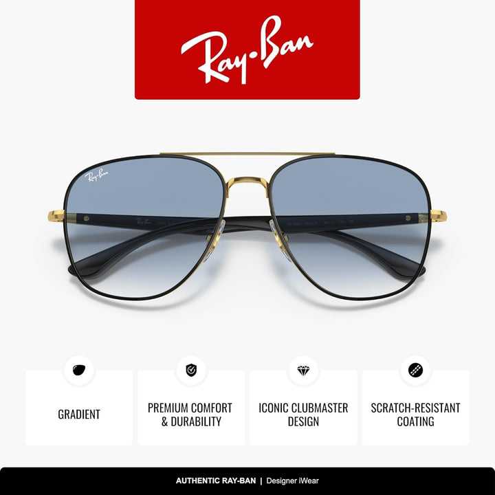 Ray-Ban Herren 0RB3683-90003F-56 Sonnenbrille, Black ON Arista, 56