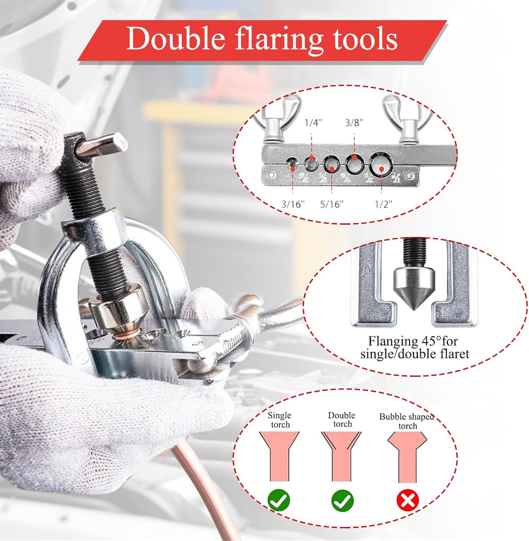 finoki Bremsrohr Kit 25 Fuss Auto Rolle Rohr Spule Doppel Bördelwerkzeug Auto Bremse Linie Reparatur