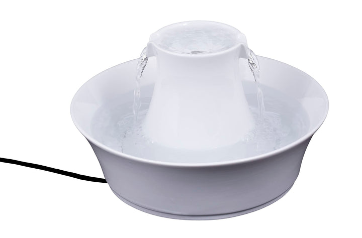 PetSafe Drinkwell Keramik-Trinkbrunnen Avalon, Gefiltertes Trinkwasser für Hunde und Katzen, 2 L Was