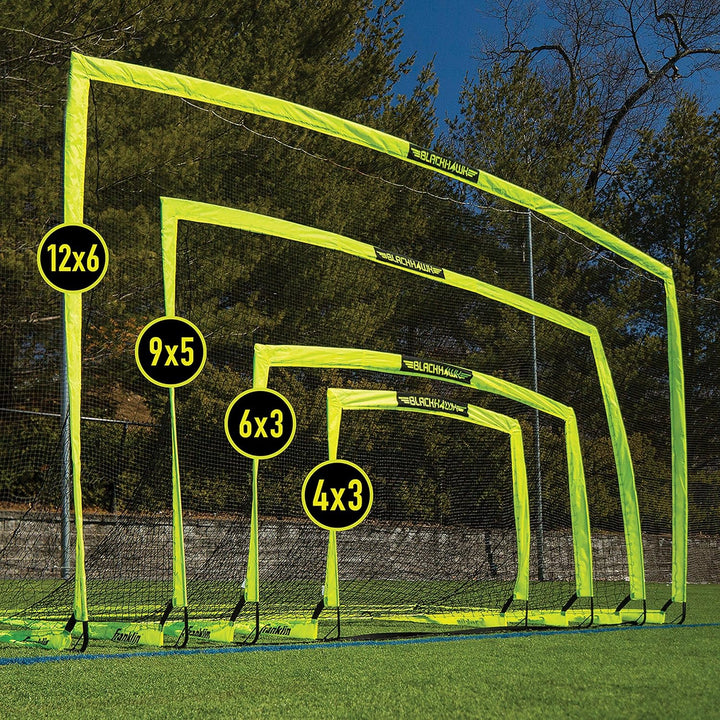 Franklin Sports Blackhawk Fussballtor für den Garten – tragbare Pop-up-Fussballnetze, Faltbare Tore