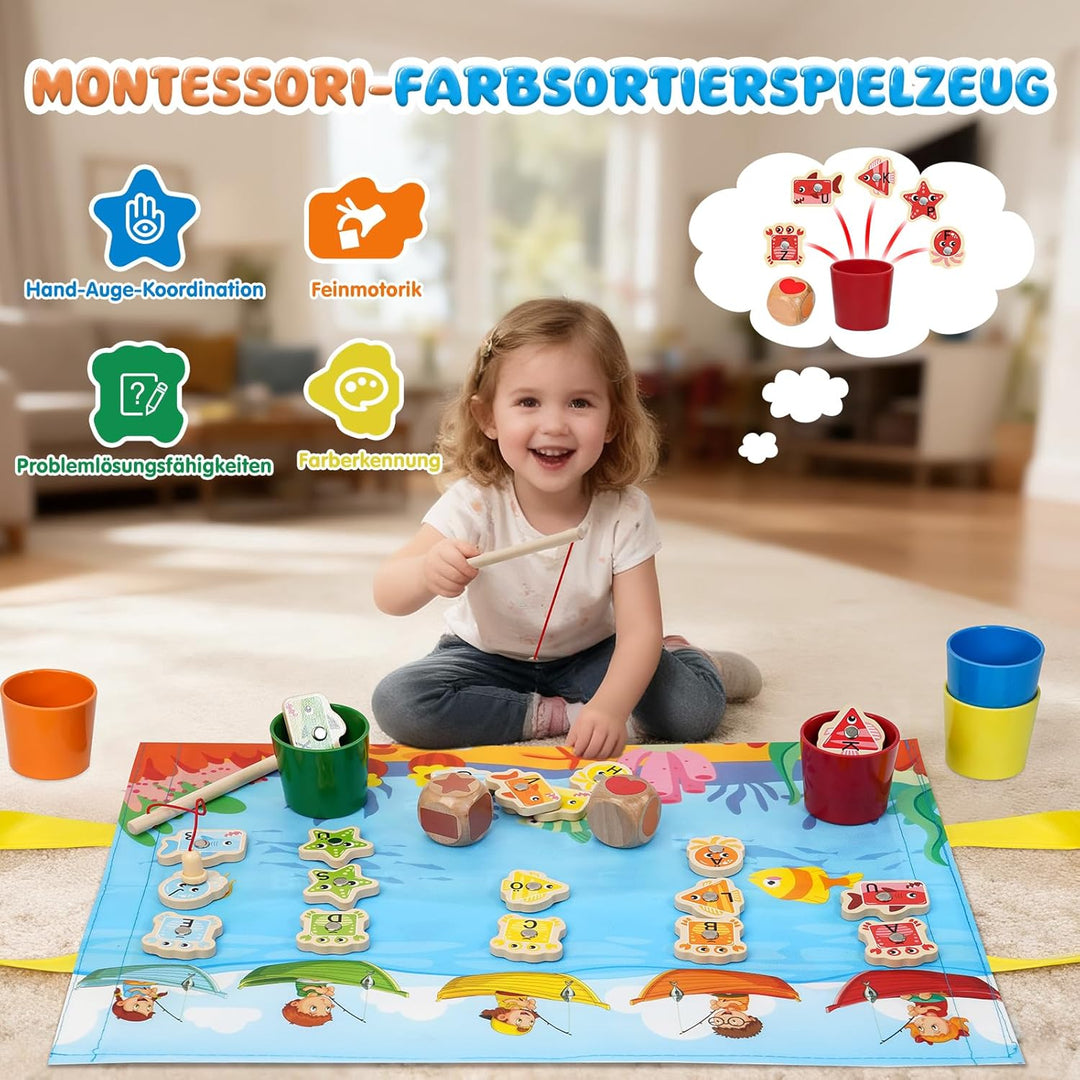 Angelspiel ab 2 3 Jahre, Montessori Spielzeug Ab 2 3 Jahre Jungen Mädchen, Sortierspielzeug & Motori