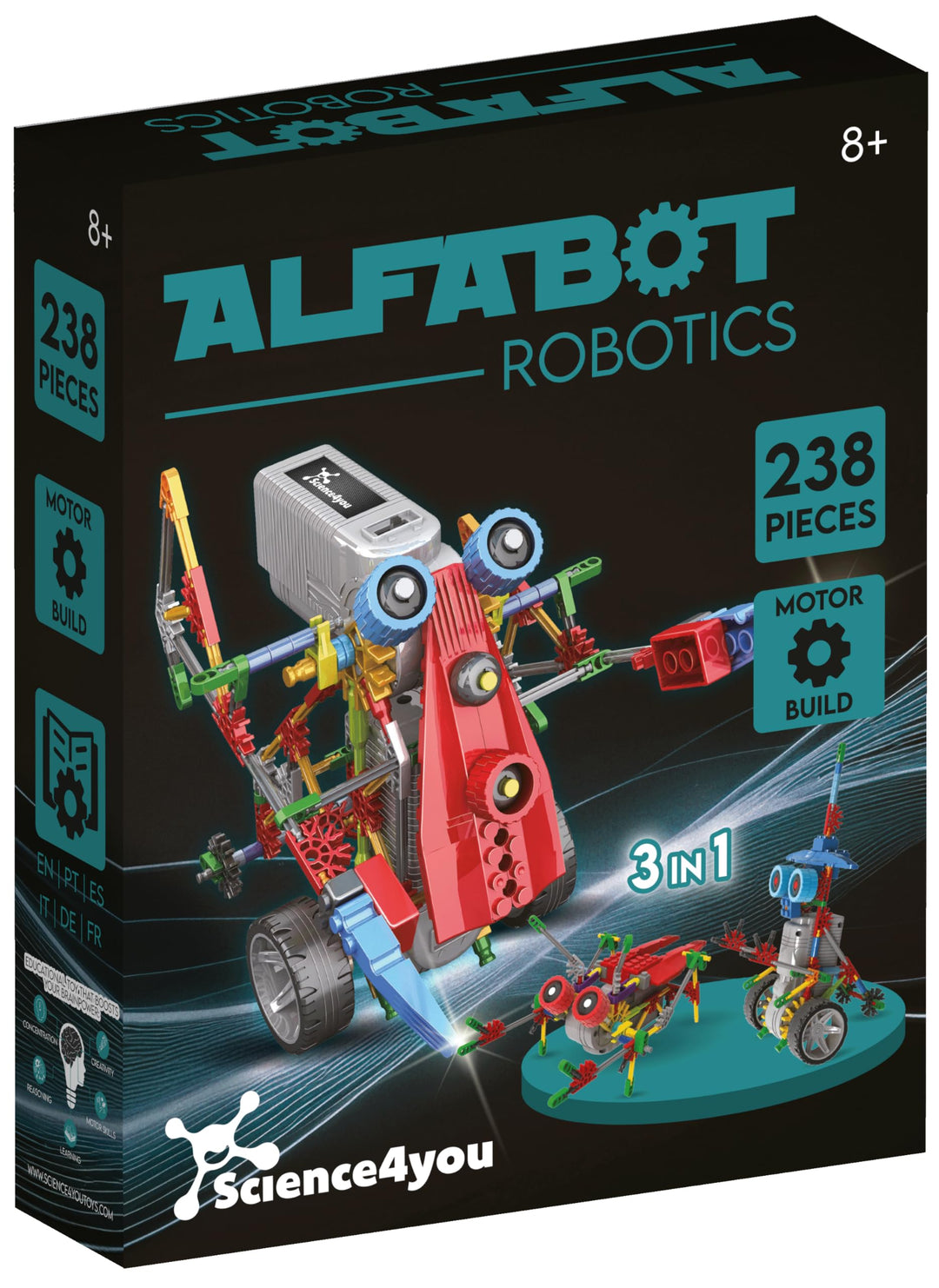 Science4you - Robotik Scorpiobot, EIN Roboter Bausatz mit 161 Stücke - Roboter Selber Bauen mit Dies