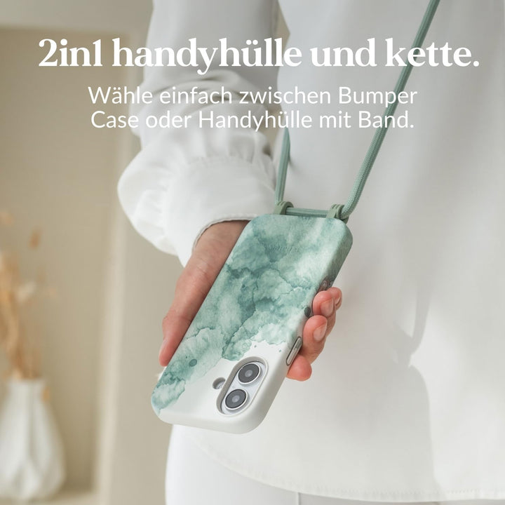 Woodcessories - Change Case, Nachhaltige Handykette abnehmbar kompatibel mit iPhone 16 Hülle mit Ban
