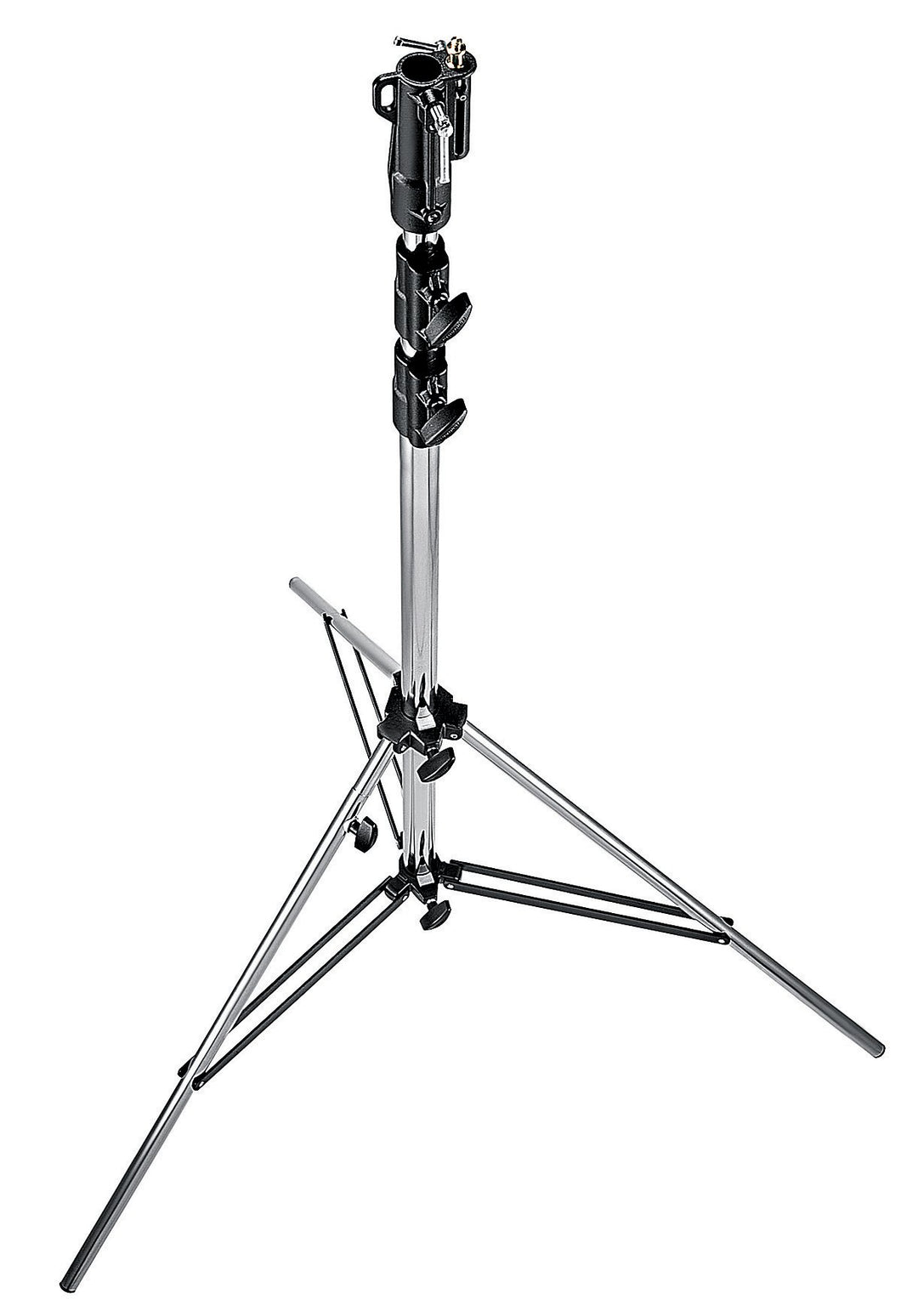 Manfrotto Stativ Heavy Duty Silber Ac silber Mit pneumatischem Dämpfungssystem, silber Mit pneumatis