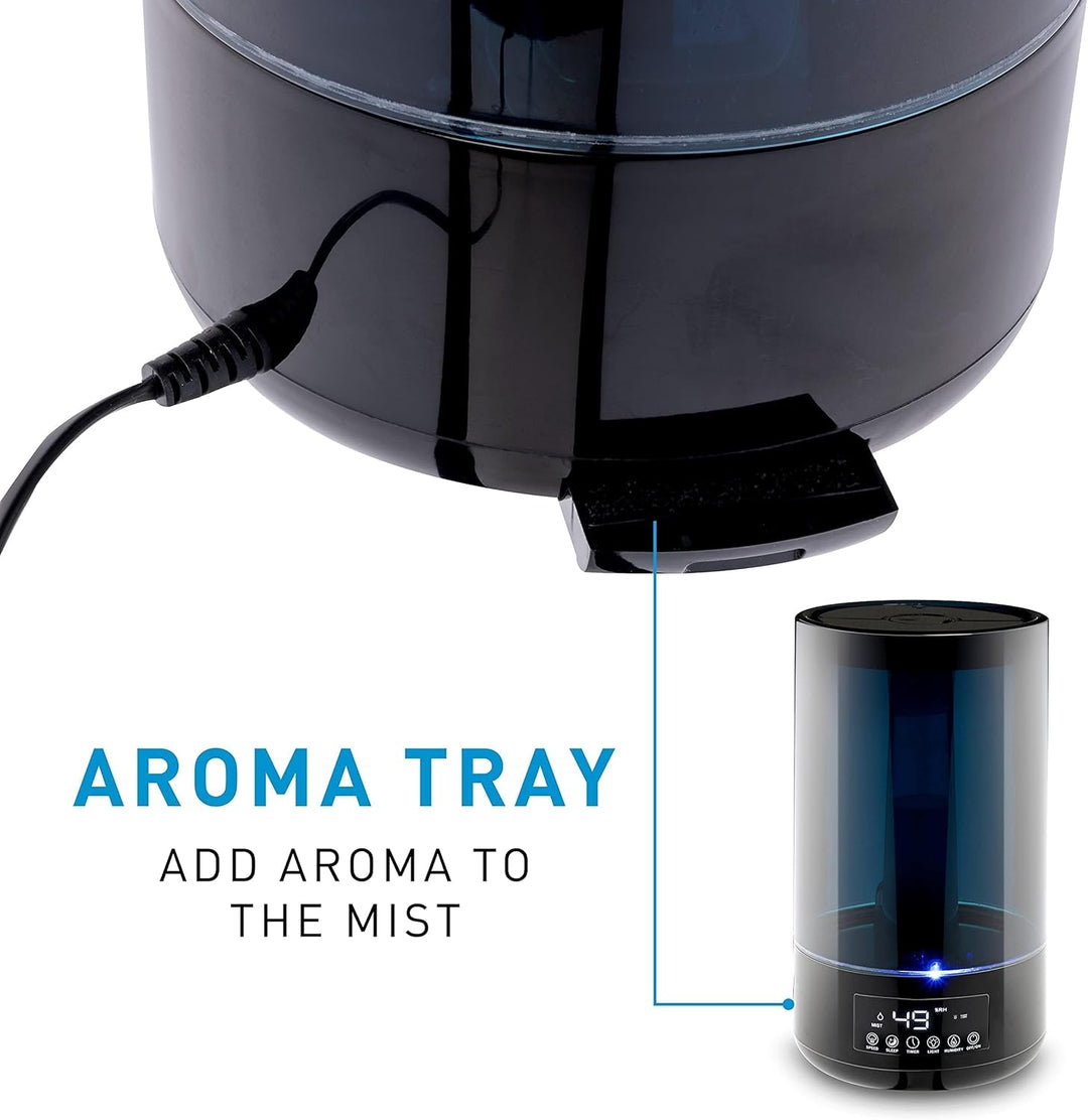 Grundig Luftbefeuchter und Aroma Diffuser 4,3L - Diffuser Ätherische Öle - Humidifier mit Hygrometer