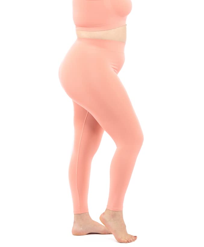 LEELA LAB Leggings Damen Grosse Grössen, Basic Line, Bequem und Vielseitig, aus weicher Mikrofaser m