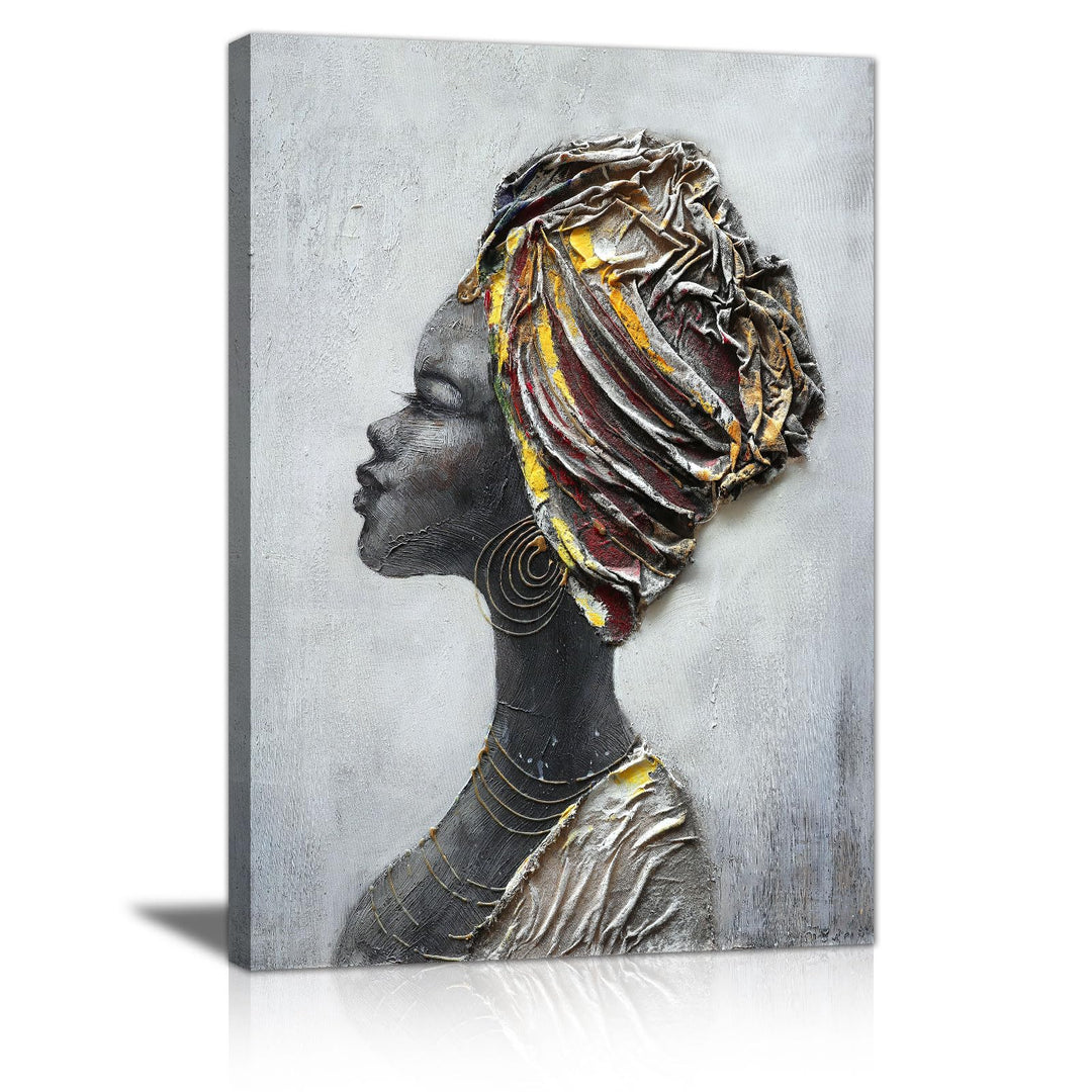 Moderne Mit Rahmen Leinwand Wandbilder, Abstrakte afrikanische Frau leinwand bilder kunstdruck bild