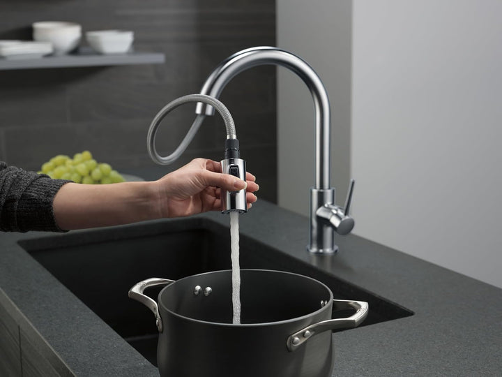 DELTA FAUCET 9159-AR-DST Standard Pull-Down, Arctic Stainless, Without Soap Dispenser Standard Arcti