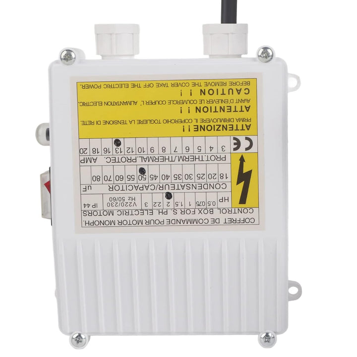 Pumpensteuerungsbox mit Wärmeschutzschalter, Pumpensteuerbox Controller für Tiefbrunnen-Tauchpumpen
