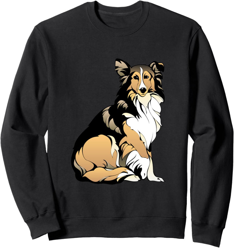 Collie Pelziger Hund Sweatshirt