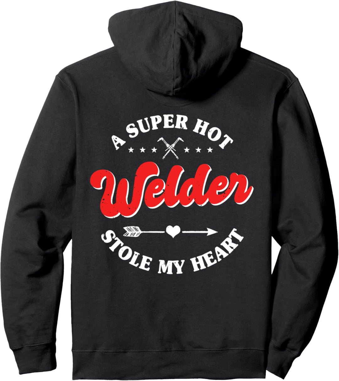 Welder Gifts Welding Design On Back Of Clothing Pullover Hoodie