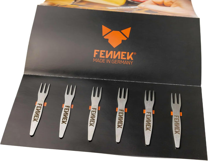 FENNEK Pieker 6 Stück im Set, Pommes, Currywurst, Picknick, Party, Grill Gabel, Picker, Spiess