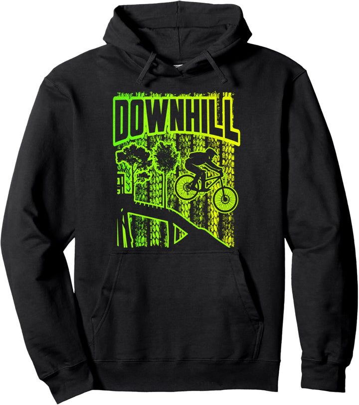 MTB Downhill Biker Downhiller Mountainbiker Retro Vintage Pullover Hoodie