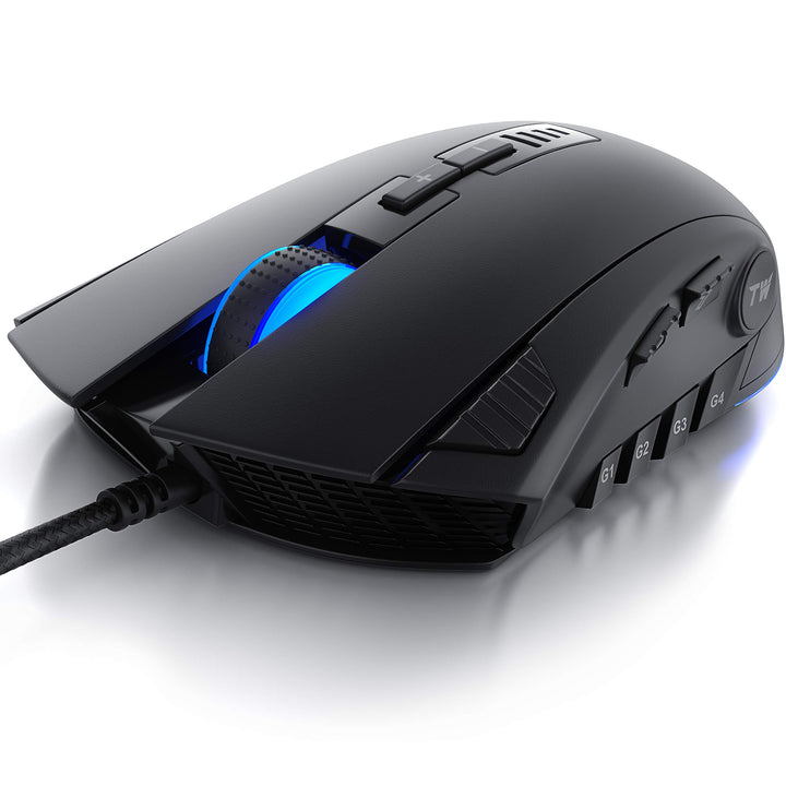 Titanwolf - Gaming Maus - Mouse mit 24.000 DPI Abtastrate - Sensor Avago 3360-12 Tasten - inkl. Soft