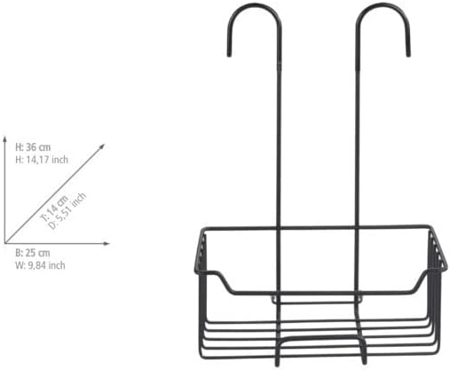 WENKO Thermostat-Dusch-Caddy Mod. Milo, Duschregal zum Hängen an die Armatur, Ablage aus Edelstahl (