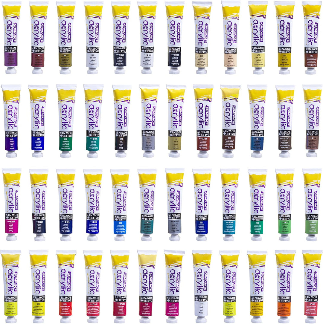 Daler Rowney 123900048 Graduate Acrylfarben-Set, 22 ml, 48 Stück 22.00 ml (48er Pack), 22.00 ml (48e