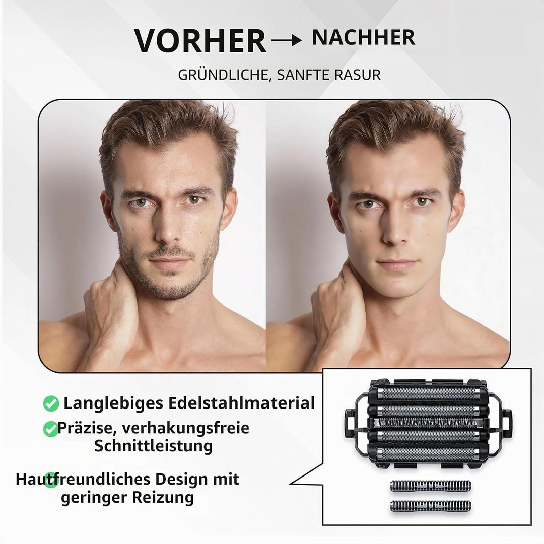 Ersatz-Schermesser WES9032P kompatibel mit Panasonic Arc 5 Rasierern mit 5 Klingen: ES-LV97-K, ES-LV