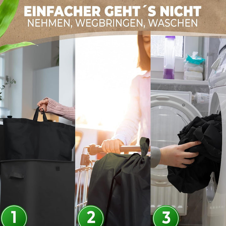 COTTARA® Pfandflaschen Sammelbehälter mit Deckel, Stabiler Flaschensammler Leergut Behälter, Praktis