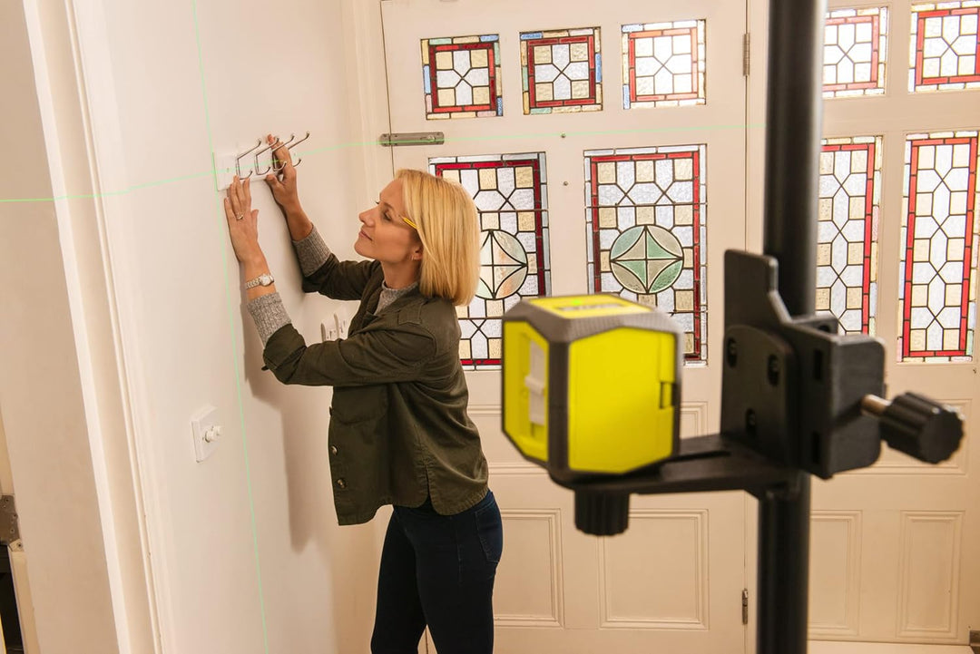 RYOBI batteriebetriebener Kreuzlinienlaser RBCLLG1, horizontale und vertikale Laserlinie bis max. 15