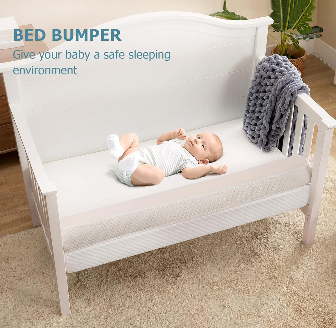 HBselect Bettgitter Memory Schaumgummi mit abziebarer Decke für Kleinkind Baby Kinder voll weich Bet