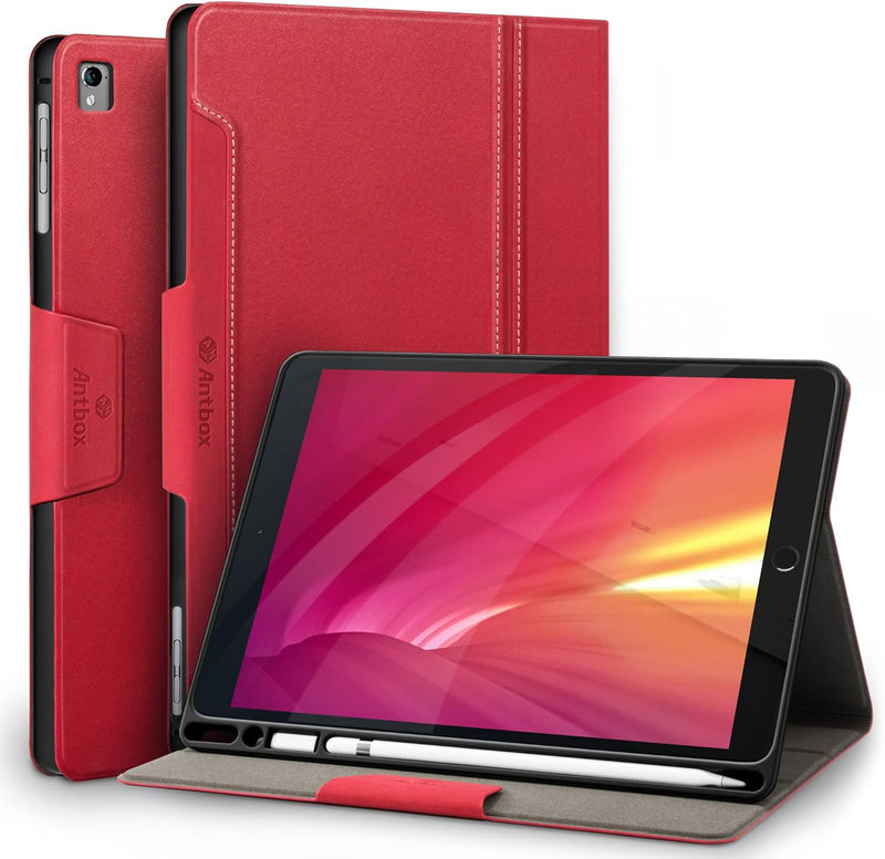 Antbox iPad 9.7 Zoll 2018/2017 Hülle mit Apple Pencil Halter Auto Schlaf/Wach Funktion PU Ledertasch