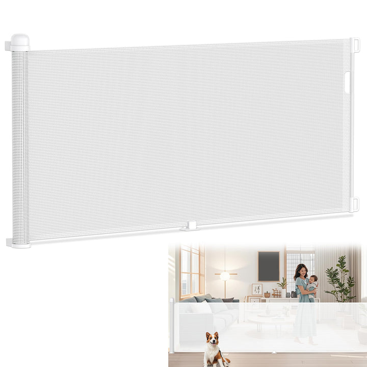 YRHome Türschutzgitter Ausziehbar 0-300cm Baby Treppenschutzgitter Treppenschutzrollo Roll für Babys