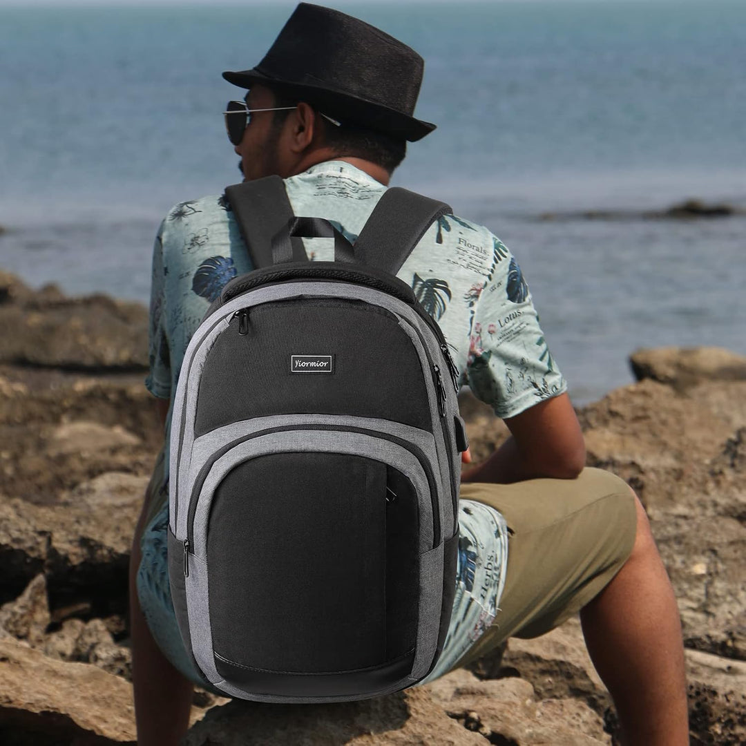 Schulrucksack Jungen Mädchen Teenager, Rucksack Herren Damen Daypacks für 15.6 Zoll Laptop Rucksack