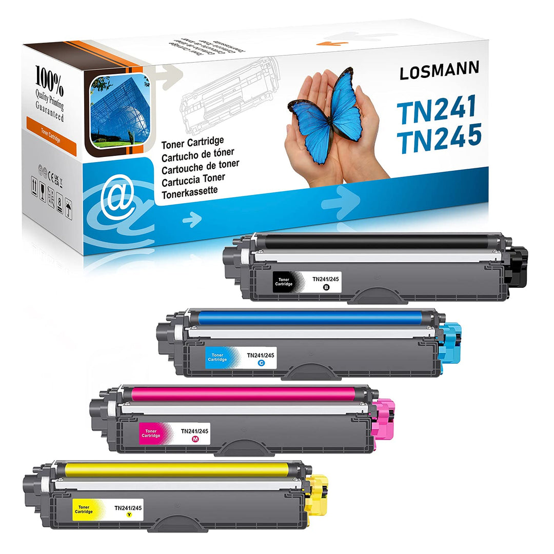 LOSMANN Toner Kompatibel für Brother TN-241 TN-245 für Brother DCP-9020CDW DCP-9022CDW MFC-9130CW MF