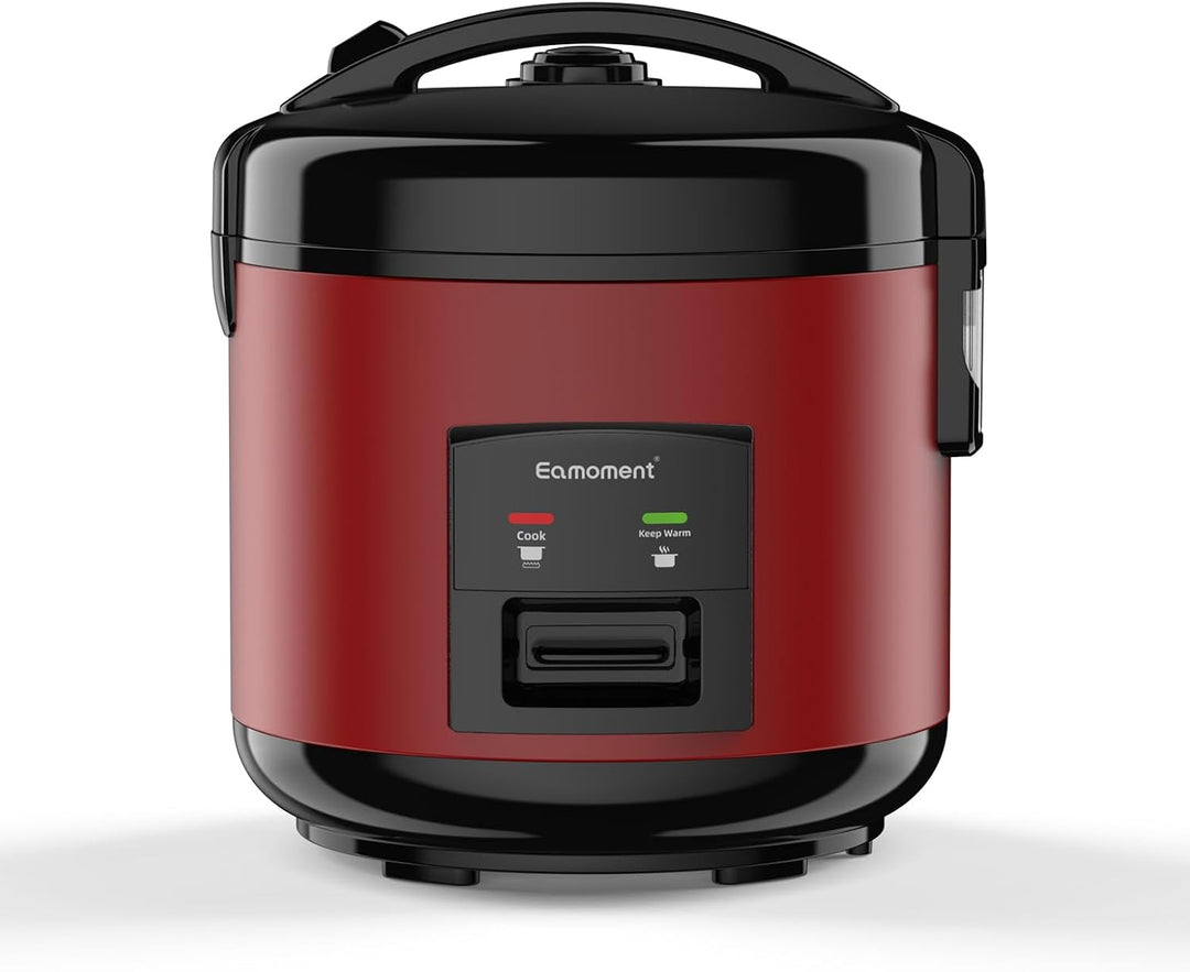 Eamoment DRC-5020RD 1L | 400W Reiskocher & Dampfgarer(1ltr-5 Tassen) Für 1-5 Personen Schnelles Koch