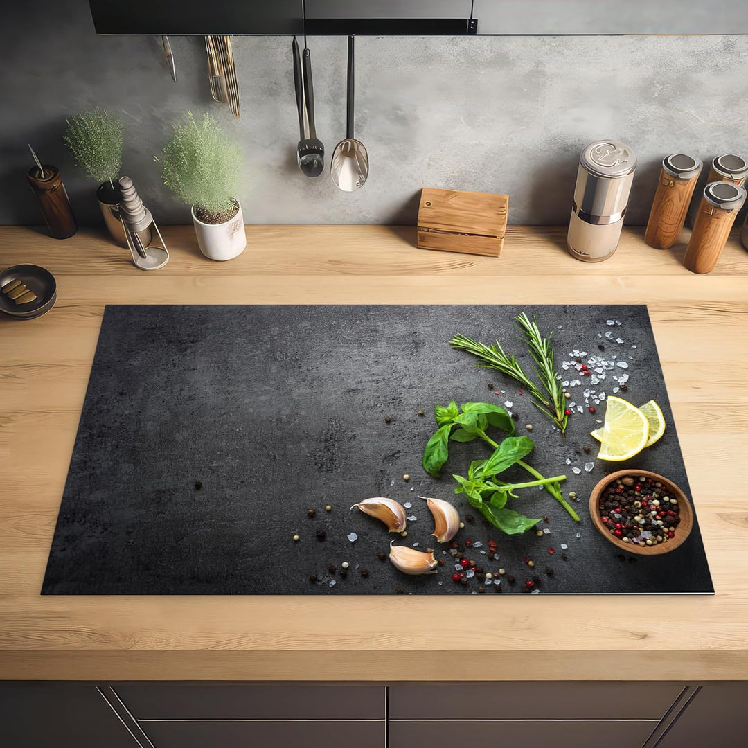 KitchenYeah© Herdabdeckplatte Einteilig Ceranfeld Abdeckplatte für | 83x51 cm - Induktionsschutz Cer