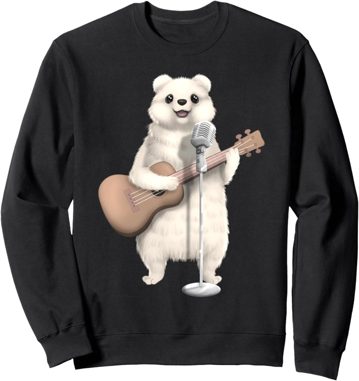 Polar Bear Singing Guitar Player Musician Music Guitarist Sweatshirt