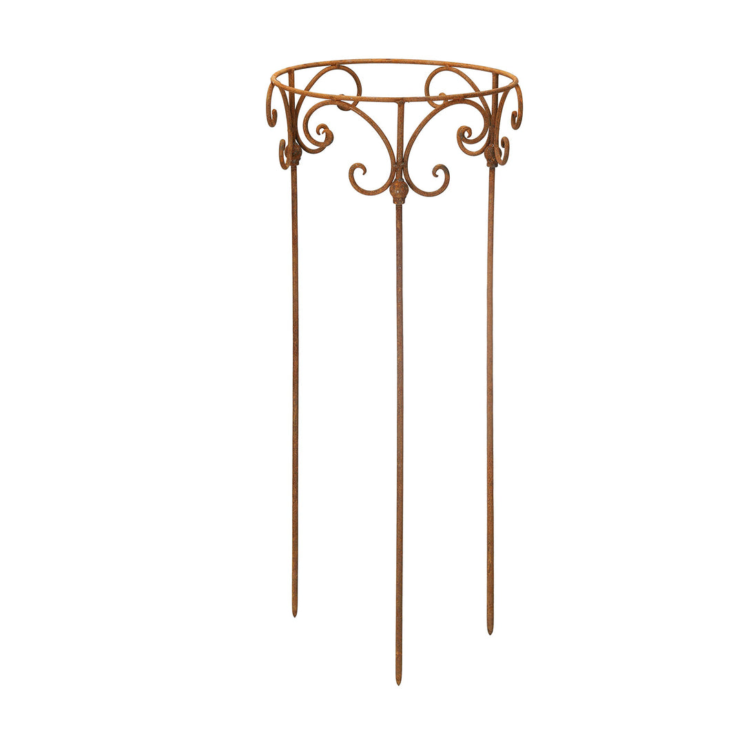 Staudenhalter Strauchhalter Staudenbinder rund 40cm Durchmesser Rankhilfe Metall Eisen Rost Deko