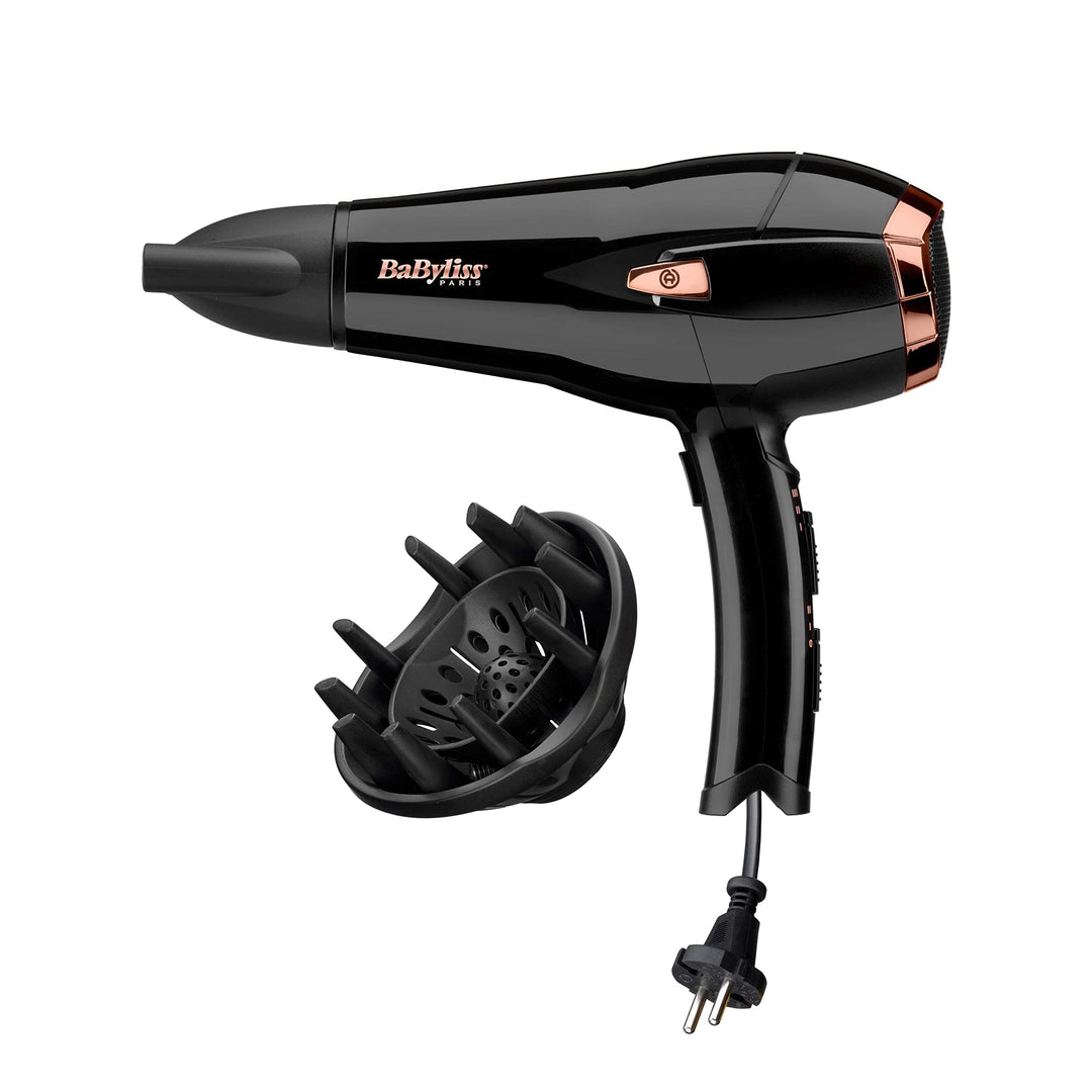 BaByliss Cordkeeper 2000 Ionic-Haartrockner D373E, einzigartige Kabeleinzugsfunktion Im Griff, 2000
