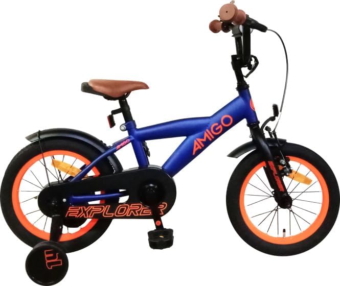 AMIGO Explorer - Kinderfahrrad - 12/14 / 16 Zoll - mit Handbremse, Rücktritt, Lenkerpolster und Stüt