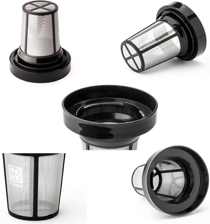 Teekanne Set 1.2 Liter - Edelstahl doppelwandig silber - Grosse Edelstahlteekanne mit Deckel mit Tee